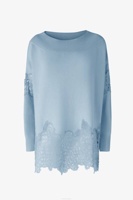 Women Ermanno Scervino Light Blue Boat-Neck Sweater 424R66