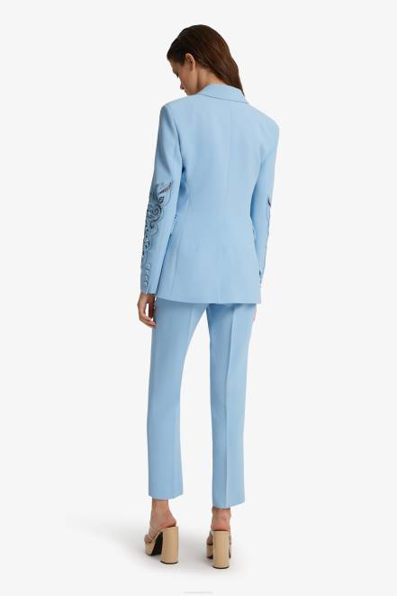 Women Ermanno Scervino Light Blue Cady Trousers 424R118