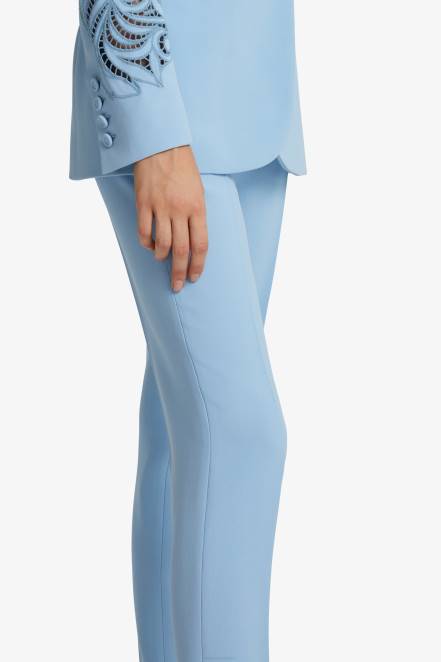 Women Ermanno Scervino Light Blue Cady Trousers 424R118