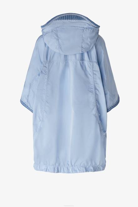 Women Ermanno Scervino Light Blue Technical Duchesse Windbreaker Jacket 424R32
