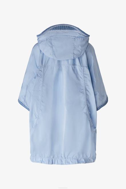 Women Ermanno Scervino Light Blue Technical Duchesse Windbreaker Jacket 424R32