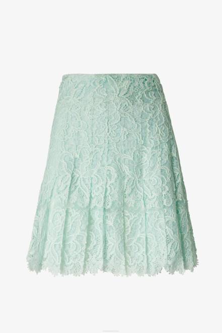 Women Ermanno Scervino Mint Green Lace Mini Skirt 424R127
