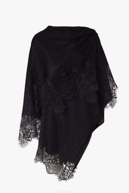 Women Ermanno Scervino Nero Lace-Detailed Stole 424R212