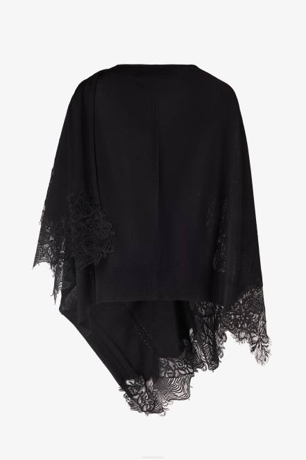 Women Ermanno Scervino Nero Lace-Detailed Stole 424R212