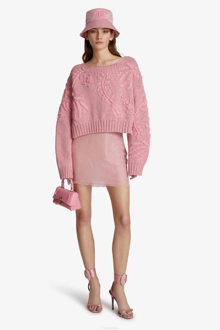 Women Ermanno Scervino Pink Crystal-Detailed Miniskirt 424R124
