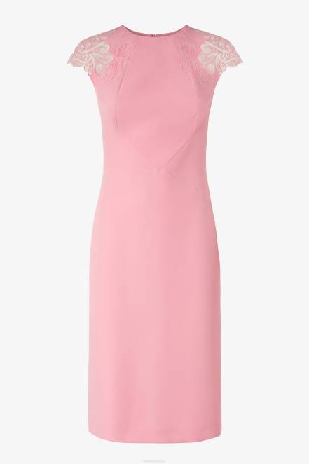 Women Ermanno Scervino Pink Lace-Detailed Midi Dress 424R8
