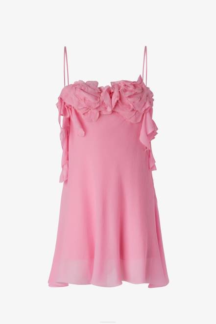 Women Ermanno Scervino Pink Mini Dress With Rose Detailing 424R17