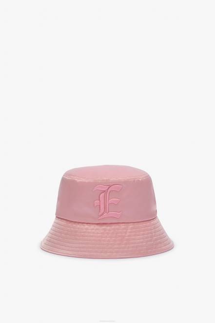 Women Ermanno Scervino Pink Satin Bucket Hat 424R201