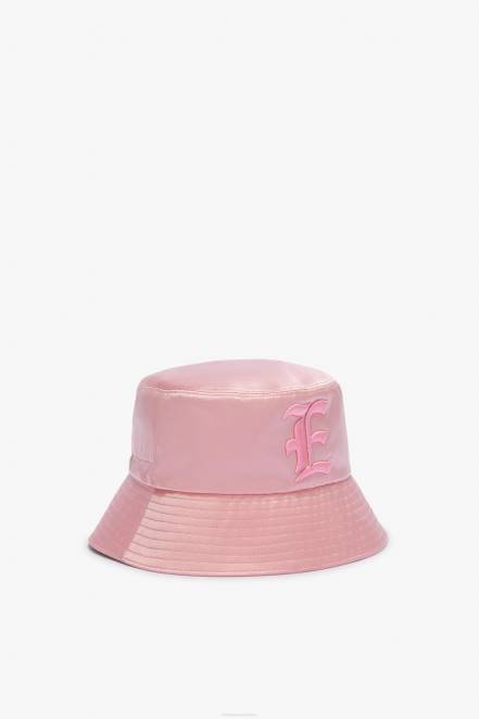 Women Ermanno Scervino Pink Satin Bucket Hat 424R201