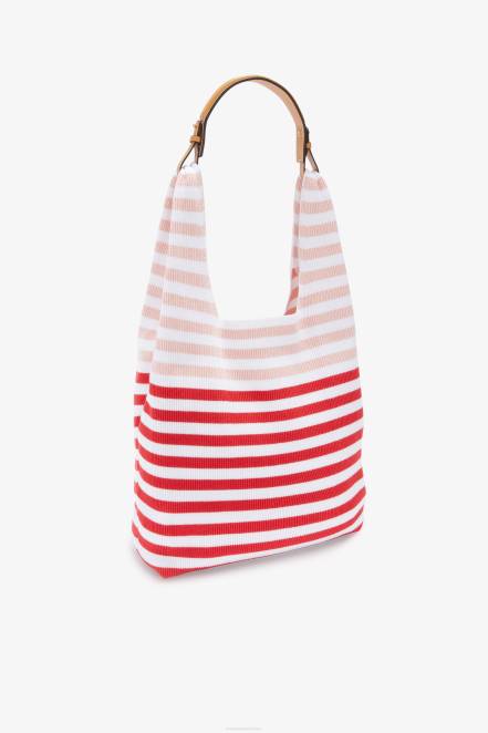 Women Ermanno Scervino Red Knitted Hobo Bag 424R136