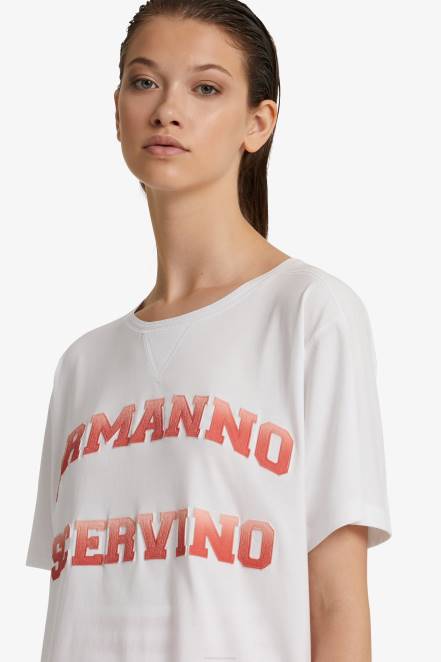 Women Ermanno Scervino Red Oversized Logo T-Shirt 424R98