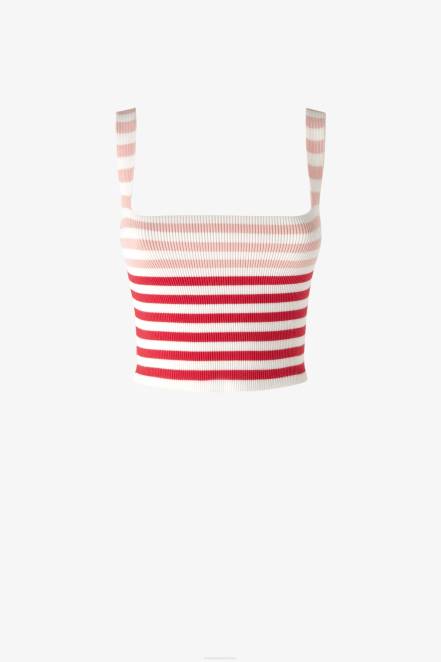 Women Ermanno Scervino Red Short Ribbed Camisole 424R75