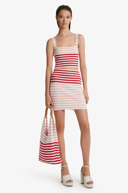 Women Ermanno Scervino Red Short Ribbed Camisole 424R75