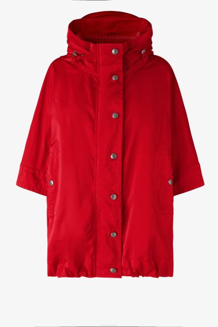 Women Ermanno Scervino Red Taffeta Parka 424R31