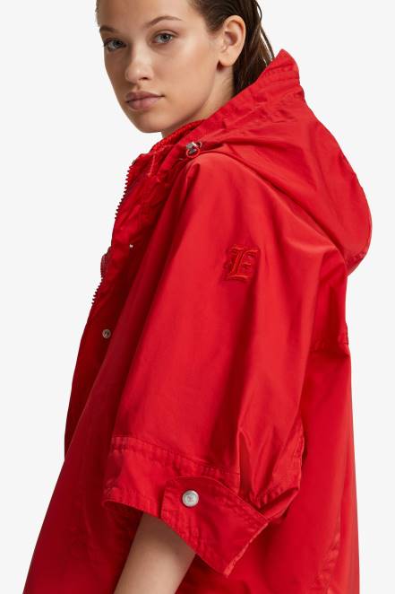Women Ermanno Scervino Red Taffeta Parka 424R31