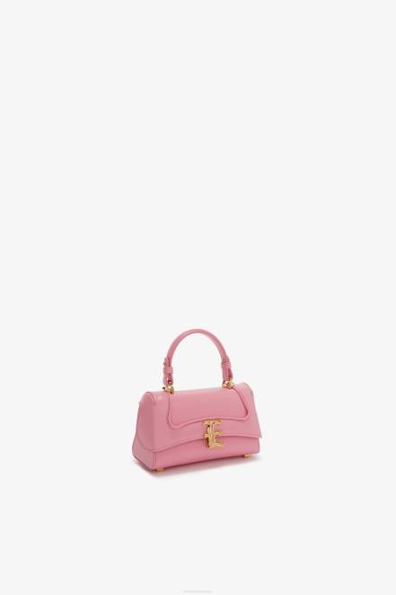 Women Ermanno Scervino Rosa Small Leather Bowling Bag With Logo 424R139