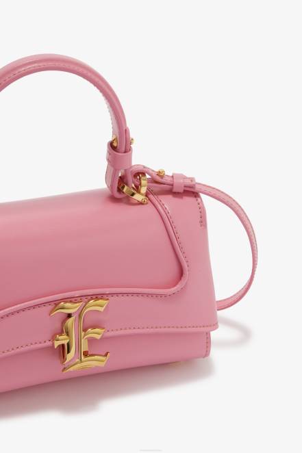 Women Ermanno Scervino Rosa Small Leather Bowling Bag With Logo 424R139