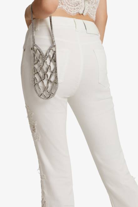 Women Ermanno Scervino Silver Crystal Mini Bag 424R186