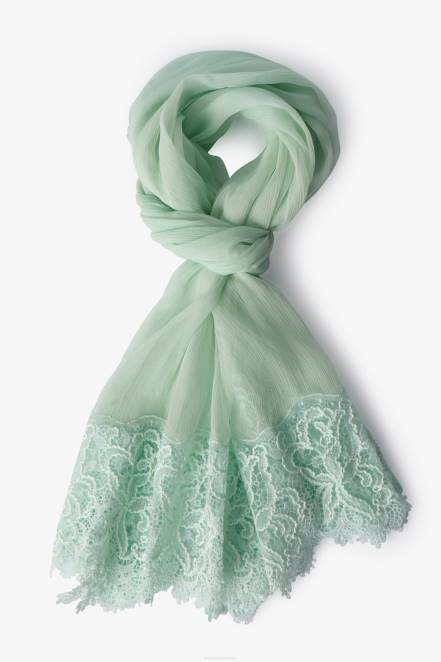 Women Ermanno Scervino Verde Menta Chiffon And Lace Stole 424R210