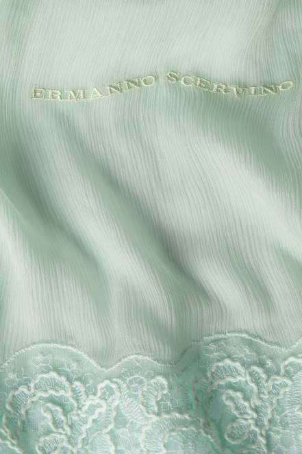 Women Ermanno Scervino Verde Menta Chiffon And Lace Stole 424R210