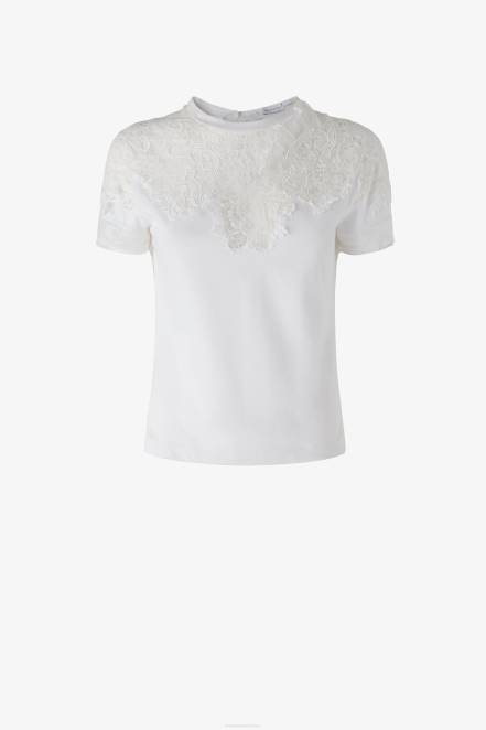 Women Ermanno Scervino White Cotton And Lace T-Shirt 424R97
