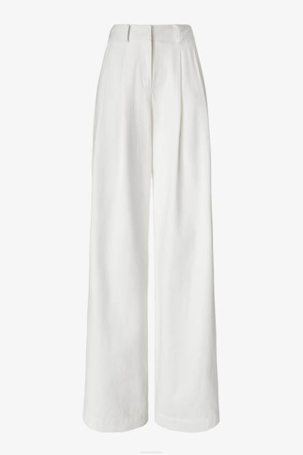Women Ermanno Scervino White Cotton Palazzo Trousers 424R102