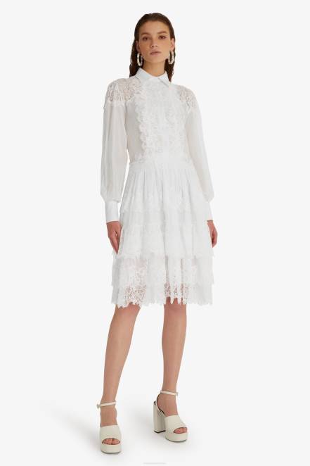 Women Ermanno Scervino White Cotton Shirt Dress 424R16