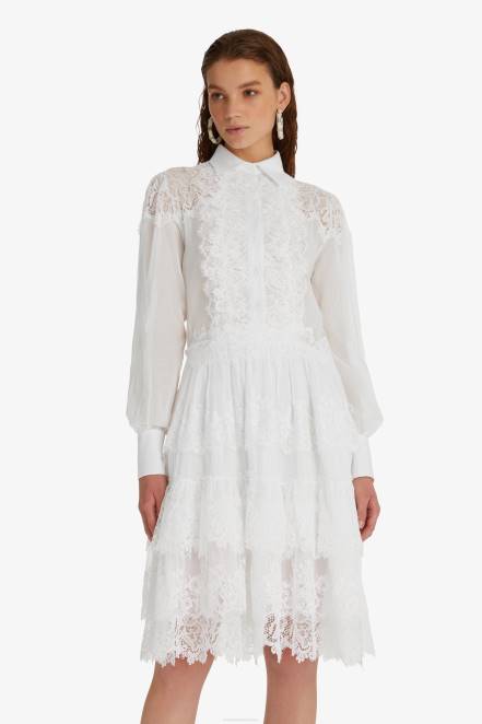 Women Ermanno Scervino White Cotton Shirt Dress 424R16