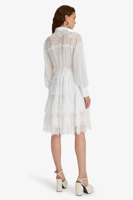 Women Ermanno Scervino White Cotton Shirt Dress 424R16