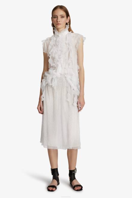 Women Ermanno Scervino White Crystal-Detailed Midi Skirt 424R123