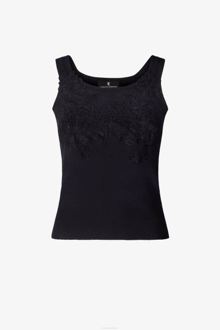Women Ermanno Scervino White Lace-Adorned Vest Top 424R73