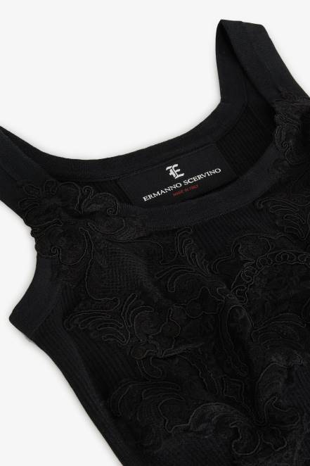 Women Ermanno Scervino White Lace-Adorned Vest Top 424R73