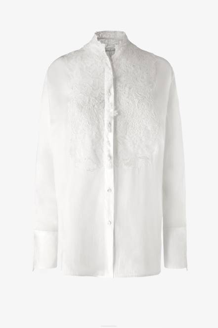 Women Ermanno Scervino White Muslin And Lace Shirt 424R85