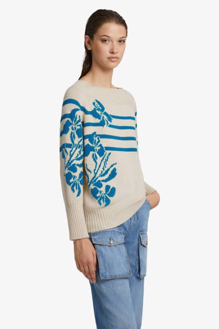 Women Ermanno Scervino White Oversized Recycled Cashmere Sweater 424R58