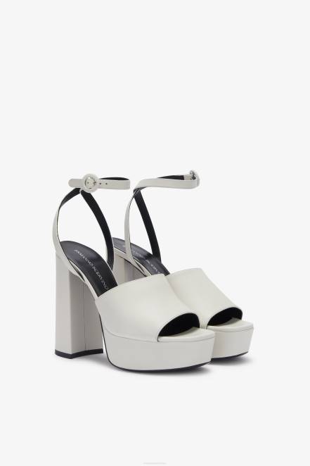 Women Ermanno Scervino White Platform Sandals 424R169