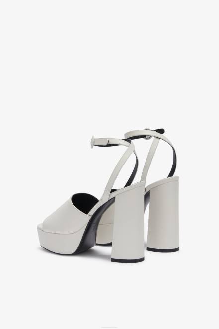Women Ermanno Scervino White Platform Sandals 424R169