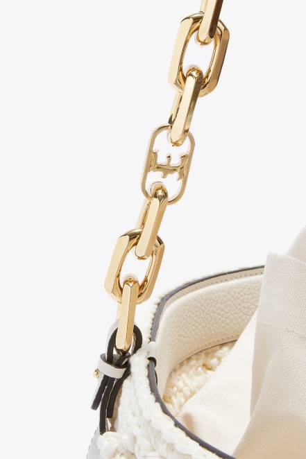 Women Ermanno Scervino White Raffia Bucket Bag 424R135
