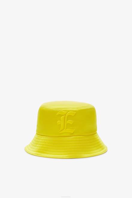 Women Ermanno Scervino Yellow Satin Bucket Hat 424R200