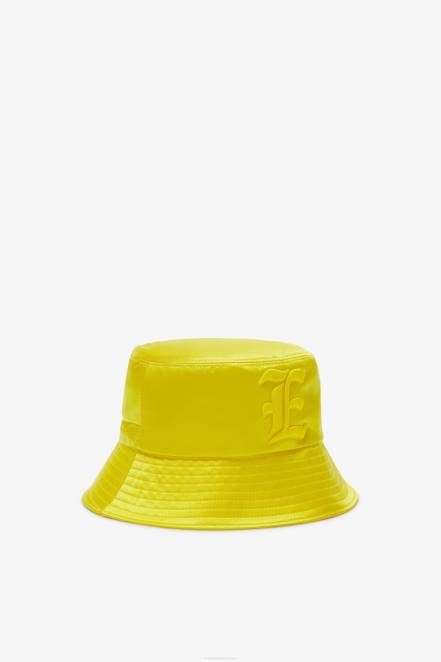 Women Ermanno Scervino Yellow Satin Bucket Hat 424R200